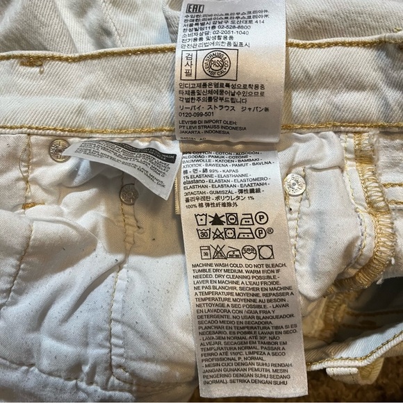 Levis 501 S Skinny Jeans Premium Denim High Rise Raw Hem Button Fly 26 x 30 - Picture 13 of 14